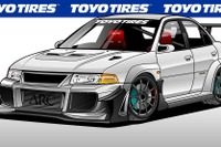 三菱 ランエボ5 を450馬力のワイドボディに…トーヨータイヤがSEMA 2019で発表へ 画像