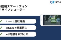 AIで危険を知らせるドラレコアプリ「スマートくん」、iOS版リリース 画像