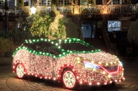 日産 リーフ にクリスマス仕様…回生ブレーキで得た電力でイルミネーション点灯［動画］ 画像