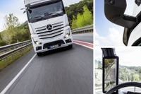 メルセデスベンツの大型トラック、デジタルミラー標準装備…巻き込み事故防止システムとも連携 画像