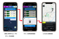 みんなのタクシー、相乗りマッチングアプリとの連携を開始 割り勘も自動計算 画像