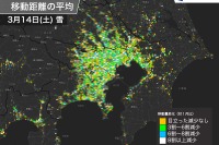 人の平均移動距離、コロナ緊急事態宣言後は7割減 ウェザーニューズしらべ 画像