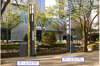 東京西新宿にスマートポールを試行設置…5Gや人流解析カメラを装備 住友商事とNECが連携して 画像