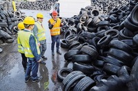 廃タイヤ由来の熱分解油から自動車部品製造へ BASF 画像