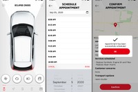 三菱 エクリプスクロス、スマホアプリでサービス予約が可能に…米国 画像