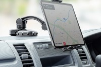 吸盤取付のタブレットホルダー発売、車載やWEB会議に活用…サンワサプライ 画像