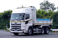 ダム建設現場で大型ダンプトラックを自動運転---日野と大林組が実証実験 11月に開始 画像