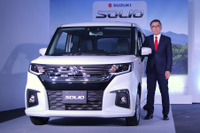 【スズキ ソリオ 新型】鈴木社長、ストロングHVはトヨタの技術も…今回はマイルドのみに 画像
