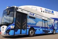 自動運転の大型電気バス、羽田空港で試験運用へ ANA 画像
