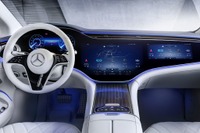 メルセデスベンツの新型EV『EQS』、インテリアを先行公開 実車は4月15日発表予定 画像