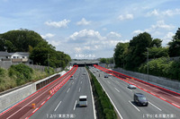 東名・大和トンネル 4車線化完成、渋滞解消へ---7月14日より運用開始 画像