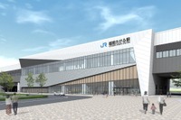 北陸新幹線 越前たけふ駅 も姿を現す…金沢以西で唯一の新幹線単独駅 8月20日 画像