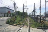 ドローンを活用し災害時の線路点検…名鉄が築港線で実証実験 11月17日 画像