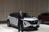 入社1、2年目の若手らが企画、EV『アリア』を前に、双方向オンライン入社式…日産 画像