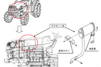 【リコール】井関農機 農耕トラクタ 4車種のマフラー 画像