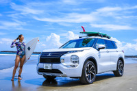 「サーファーにもぴったり!」サーフ系Youtuber「KANAN」が、三菱『アウトランダー PHEV』で夏をさすらう 画像