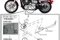 【リコール】ハーレー ダイナ が倒れる 画像