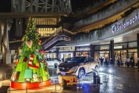 日産車パーツを再利用したクリスマスモニュメント登場、電力はEVから供給…東京スカイツリータウン 画像