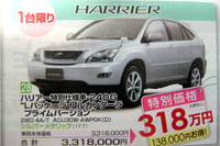 【週末の値引き情報】RX 登場後の ハリアー など…SUV、RV、ミニバン 画像