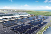 駐車場にカーポート型太陽光発電所を設置へ　仙台空港 画像