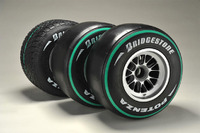 ブリヂストン、F1タイヤにグリーンライン 画像