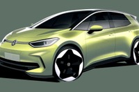 VWの小型EV『ID.3』改良新型、ティザー…今春実車発表へ 画像