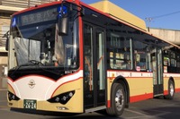 東京都初の大型EV路線バス、西東京バスが3月上旬より運行開始 画像