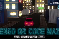 QRコードが立体化、迷路のような街を駆け抜ける…デンソーがブラウザゲーム公開 画像