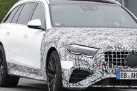 F1ゆずりの最強電動ターボ搭載か!? メルセデスAMG『E53ワゴン』新型、挑発的マスクが初露出! 画像