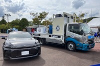 “水素欠”したクルマをレスキュー、トヨタとJAFが「給水素トラック」のプロトタイプを公開 画像