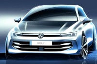 VW『ゴルフ』改良新型、スケッチ公開…実車は1月末発表へ 画像