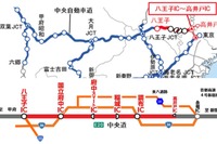 中央道・高井戸~八王子間で車線規制 5月7-26日 画像