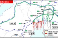 伊勢湾岸道下り・飛島JCTから四日市JCTで集中工事 6月12日から 画像