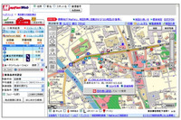 MapFan Web、ルート検索とスクロール地図をバージョンアップ 画像