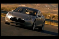 テスラ モデルS、走行シーン初公開…4ドアEVスポーツ 画像