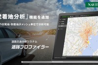ナビタイム、「道路プロファイラー」に新機能…発着地分析機能を追加 画像