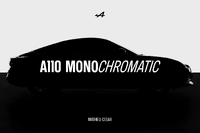 アルピーヌ『A110』ベース、モノクロームなアートカー発表へ…11月22日 画像