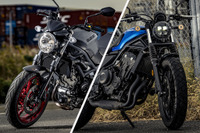 スポーツネイキッドの王道か「7kg」の軽さか? 100万円で買える大型バイク、スズキ『SV650』とホンダ『CL500』を乗り比べてみた 画像