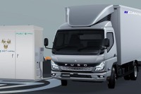 三菱ふそう『eキャンター』の使用済みバッテリーを蓄電システムに活用…2月から実証実験 画像