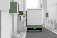 荷物の受け渡しも自動で、住宅デバイス共創機構が「未来の自動配送車両」を発表 画像