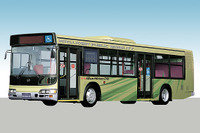 【東京ショー2002出品車】携帯電話でバス運賃を決済、日野が新しいシステムを提案 画像