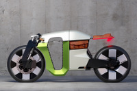 シュコダが電動バイクを発表!? 1899年誕生の伝説的二輪車「スラヴィアB」を再解釈 画像