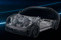 日産『リーフ』次期型、新型電動パワートレイン「3-in-1」初採用へ…モーターは214馬力 画像