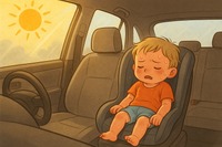 真夏の車内、想像以上に危険な場所です---置き去り熱中症に注意して 画像