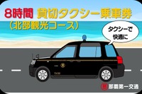 トヨタフィナンシャルサービス、沖縄北部の観光タクシー8時間貸切チケット発売…「my route」アプリで 画像