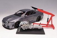 R34型スカイラインGT-R、1/18スケールミニカー発売…ディスプレイエンジン付属 画像