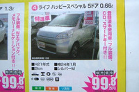 【値引き情報】100万円未満の軽自動車!! 画像