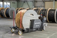 人機一体とタツタ電線、重量ドラム用全方向移動台車を初公開へ…2025国際ロボット展 画像