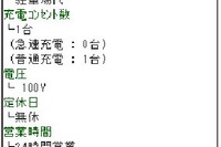 携帯でEV充電スタンド検索　カーライフナビ e燃費がサービス開始 画像
