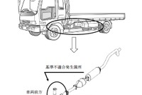 いすゞ フォワード CNG車、騒音が増大する 画像